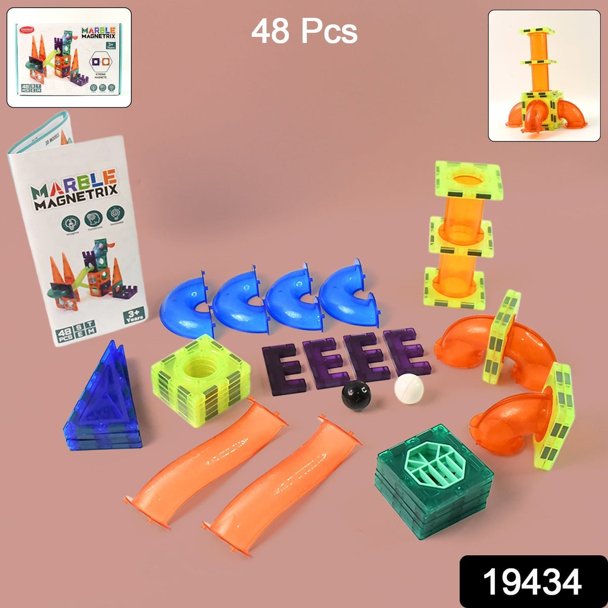 Magnetic Marble Run Building Set