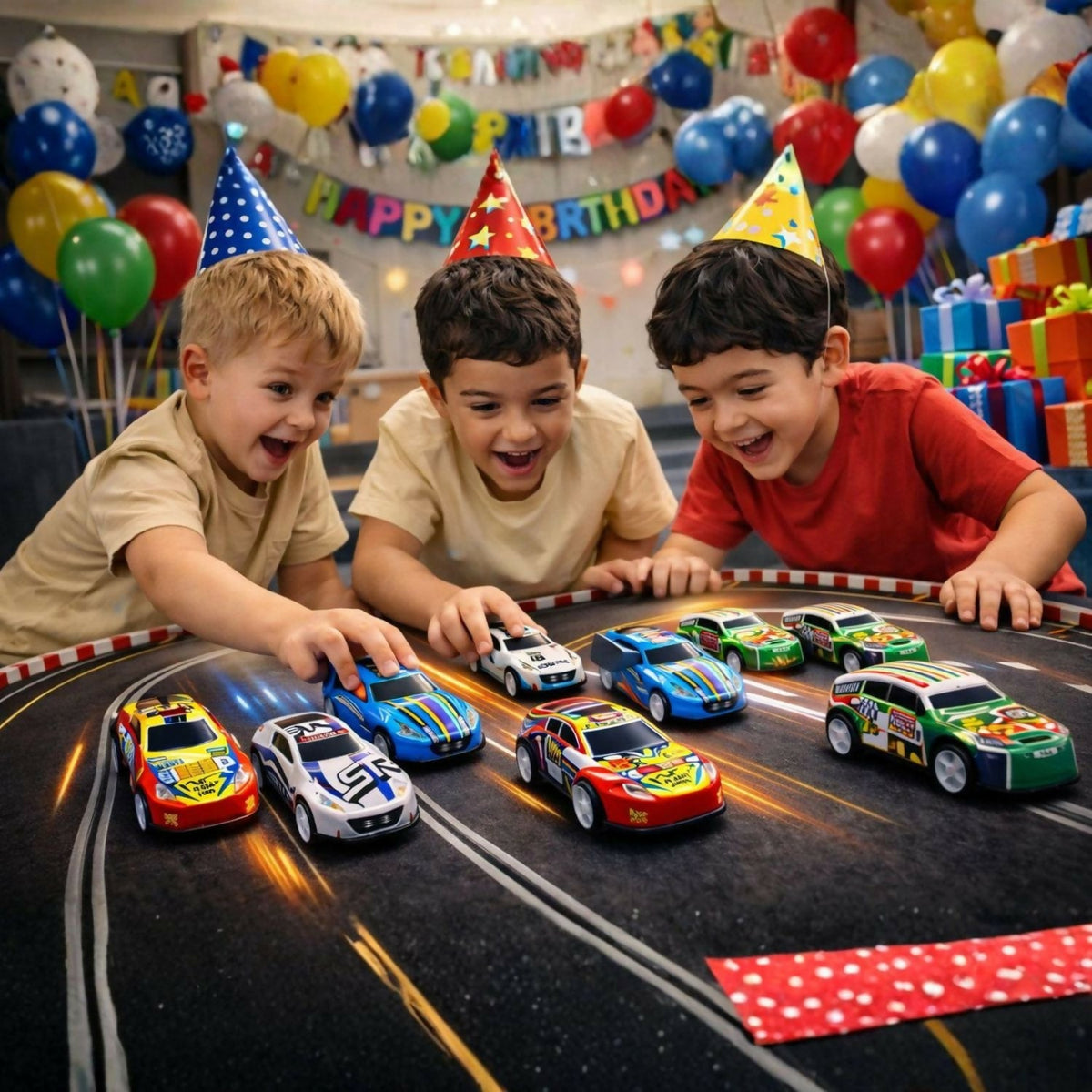 Metal Pull-Back Racing Cars (10-Piece Set)