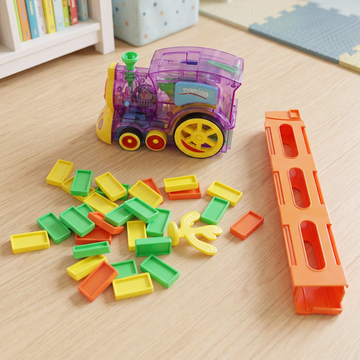 Automatic Domino Train with Light & Music