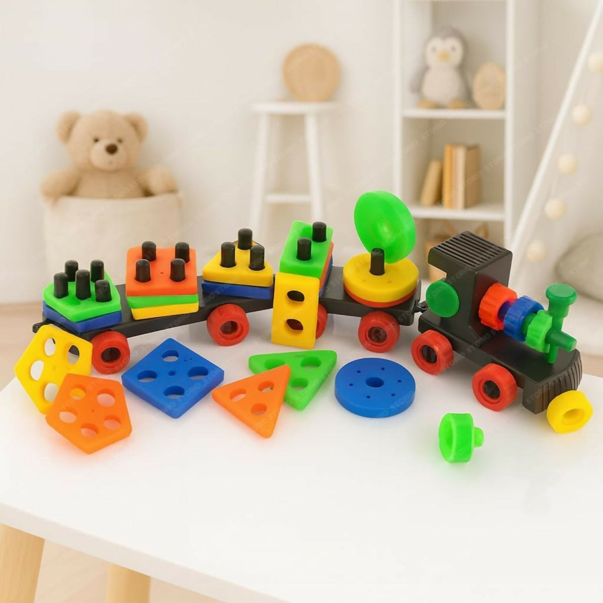 Rainbow Shape Sorter Train