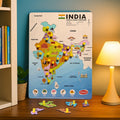 India Map Wooden Puzzle with Pegs