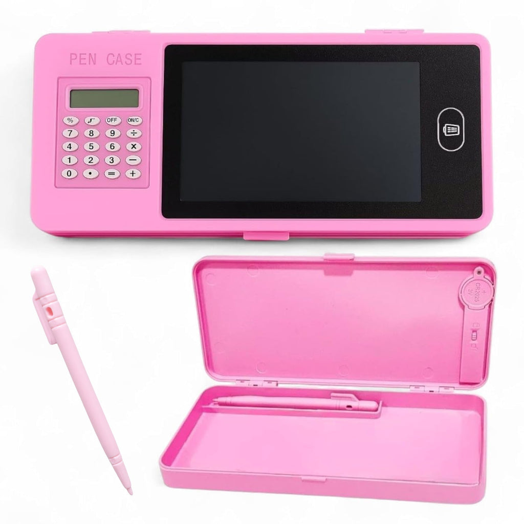 LCD Writing Tablet Pencil Box with Calculator