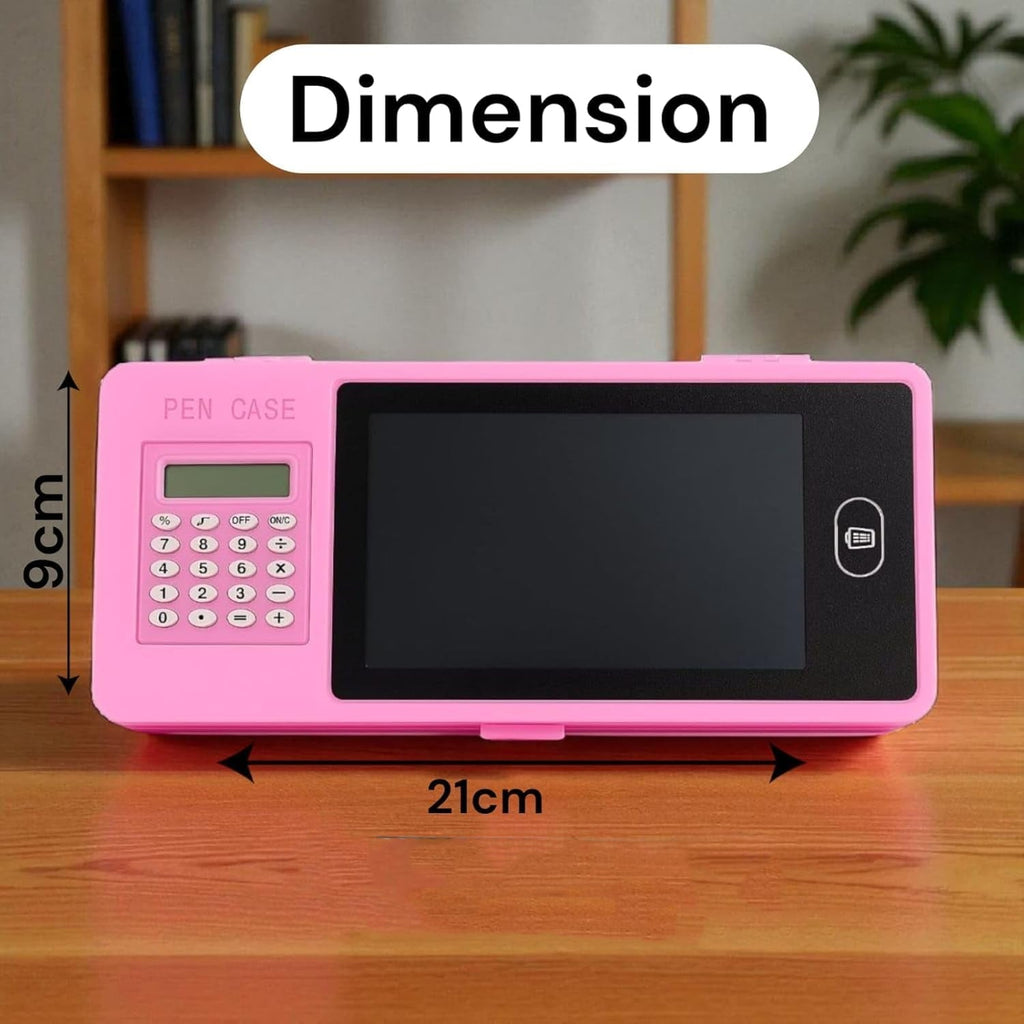 LCD Writing Tablet Pencil Box with Calculator