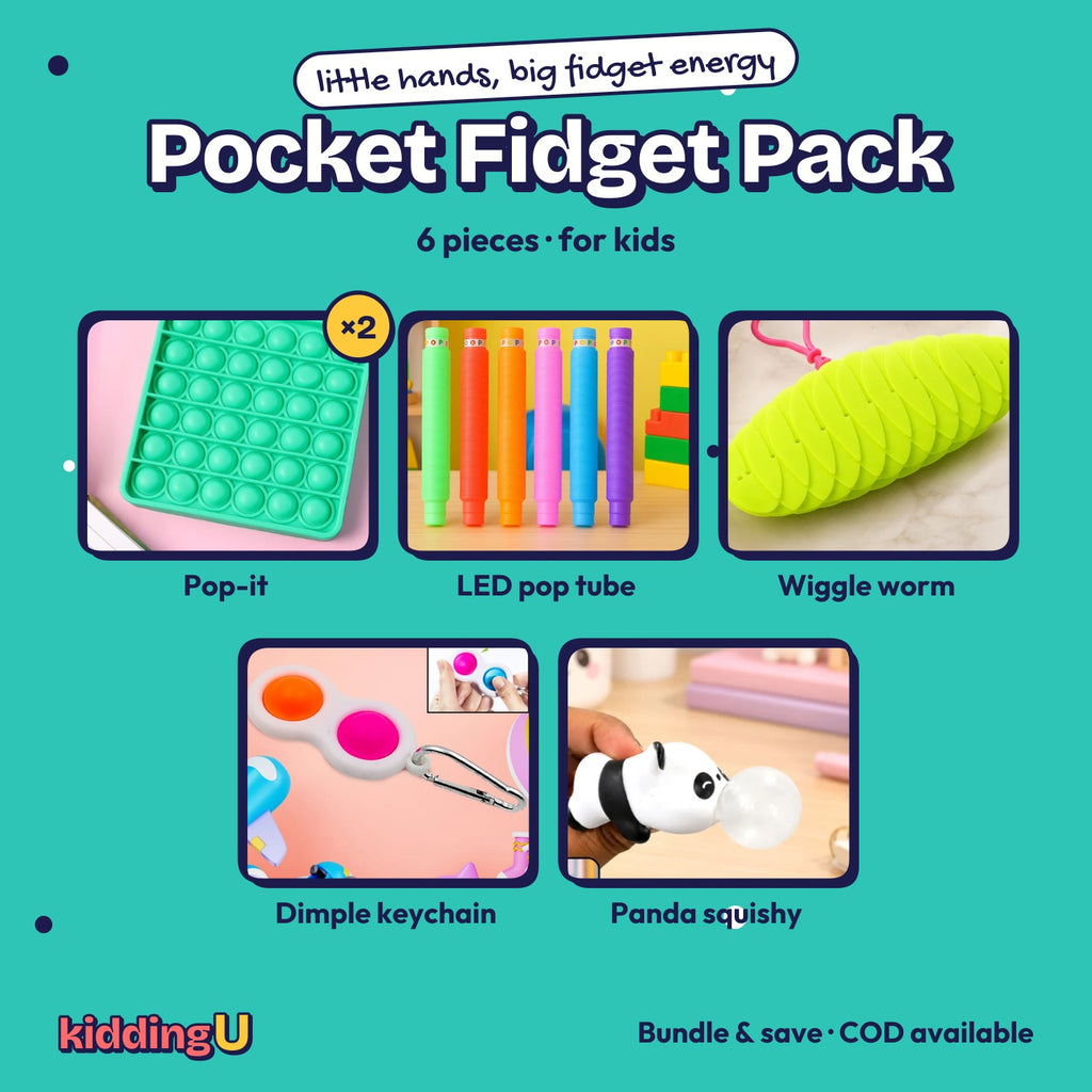 Pocket Fidget Pack (6 Pieces for Kids)