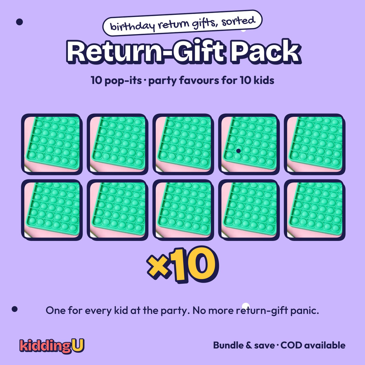 Return-Gift Pop It Pack (10 Pop-Its)