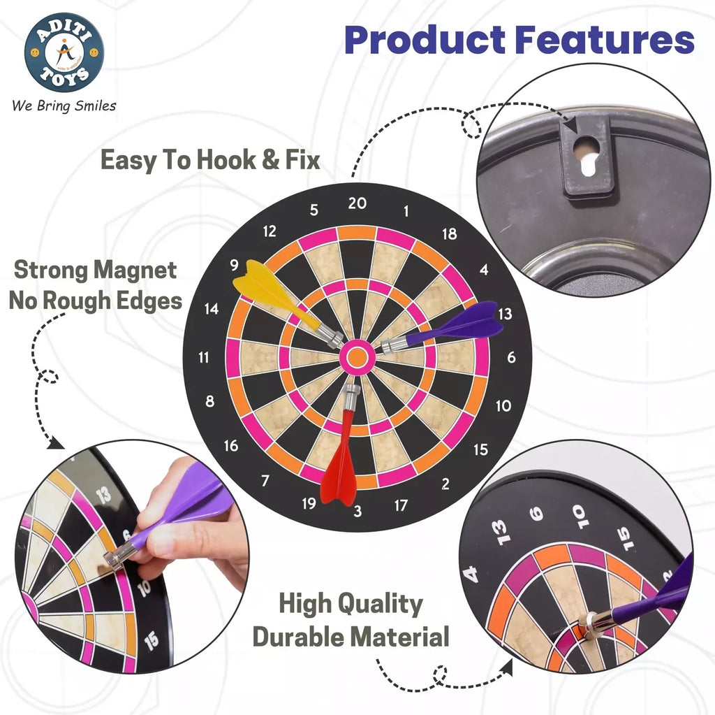 Magnetic Dartboard with 6 Darts