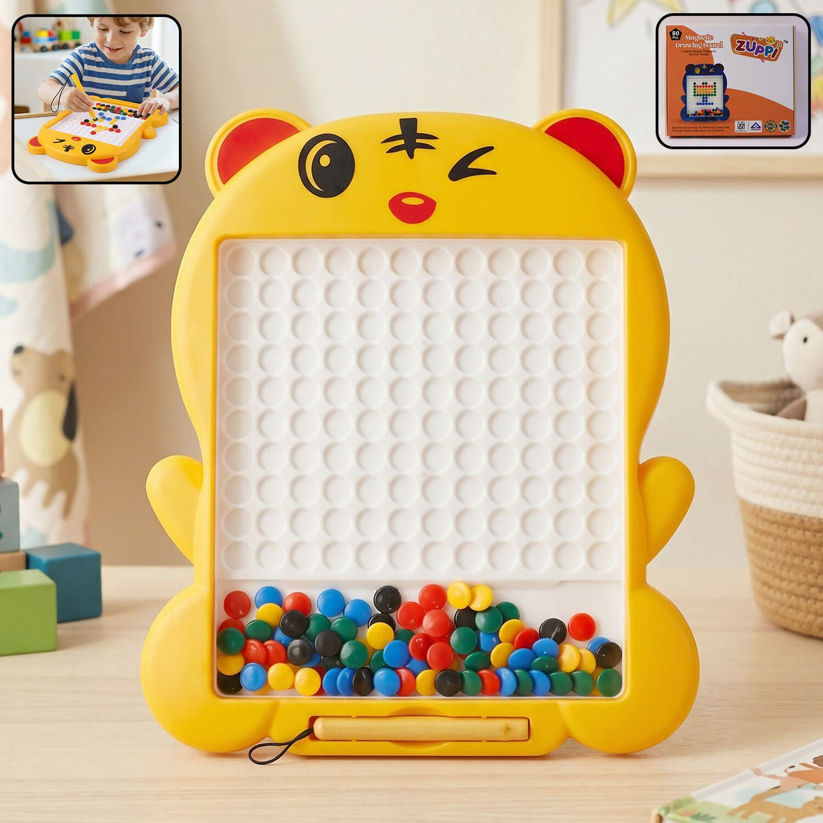 Magnetic Bead Drawing Board – Pixel Art (80 Beads)
