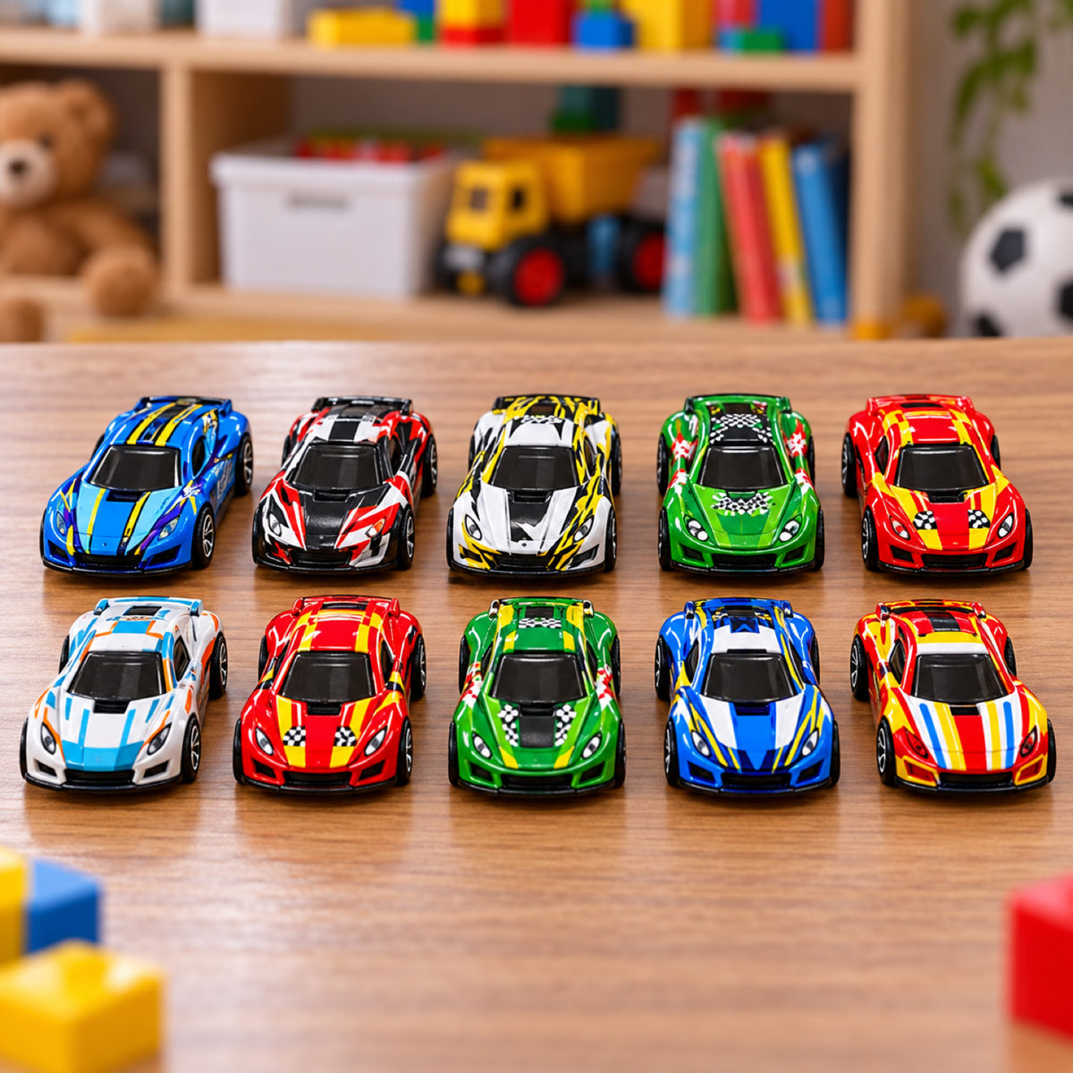 Metal Pull-Back Racing Cars (10-Piece Set)